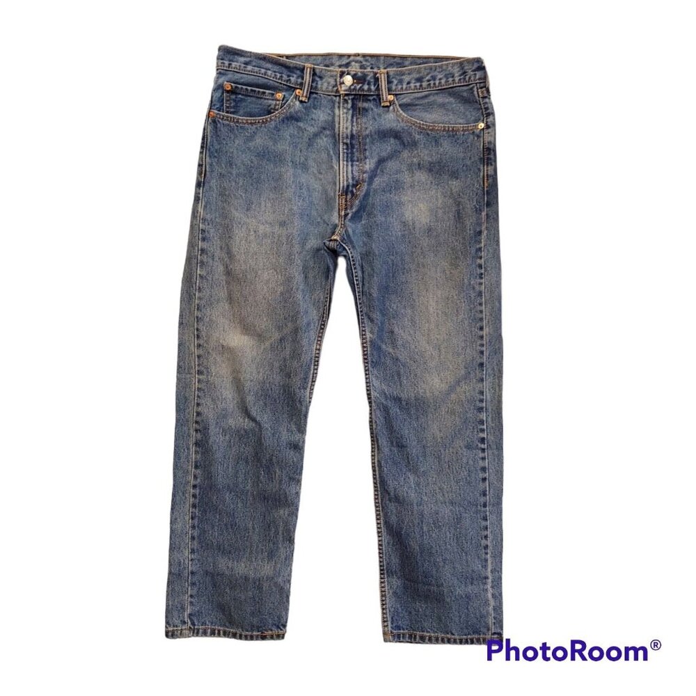 Levi's Jeans Mens 505 36x30 Straight leg rise 11.5 100% Cotton medium wash